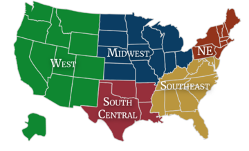 Map Regions Association of Classical Christian Schools (ACCS)