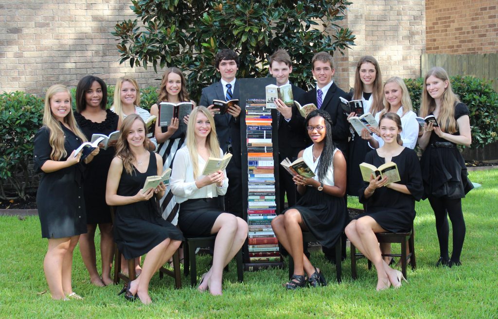 Students with Books outside Classical School